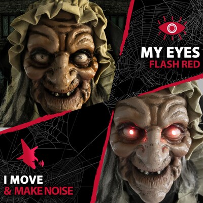 Haunted Hill Farm Life-Size Animatronic Zombie Maid (HHLADY-4FLSA)