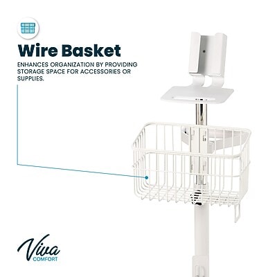 Viva Comfort Easy Mobility Secure Mounting Mobile Stand for Covidien PM10N Vital Signs Monitor, White (ADI912-C-MP-05-MK)
