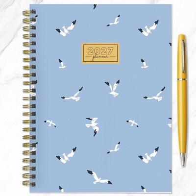 2027 TF Publishing Seagulls 6.5" x 8"  Weekly & Monthly Standard Planner, Paperboard Cover, Multicolored (27-9216)