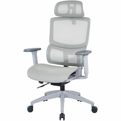 Lorell Ripley Ergonomic Mesh Swivel Executive Chair, Gray (LLR63201)