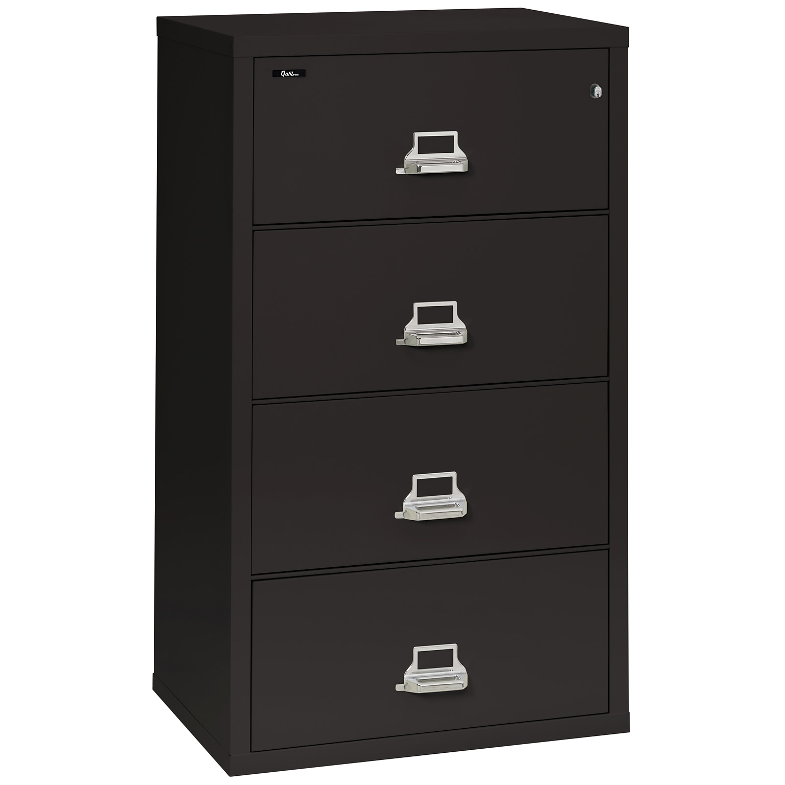 Quill Brand® 31 4-Drawer Fire Resistant Lateral File Cabinet with Lock, Letter/Legal, Black (Q431LATBK)