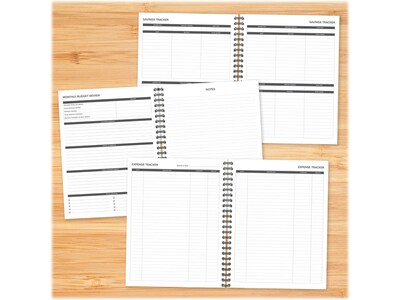 Willow Creek Budget 8.5" x 11" Monthly Planner, Black/Yellow  (40324)