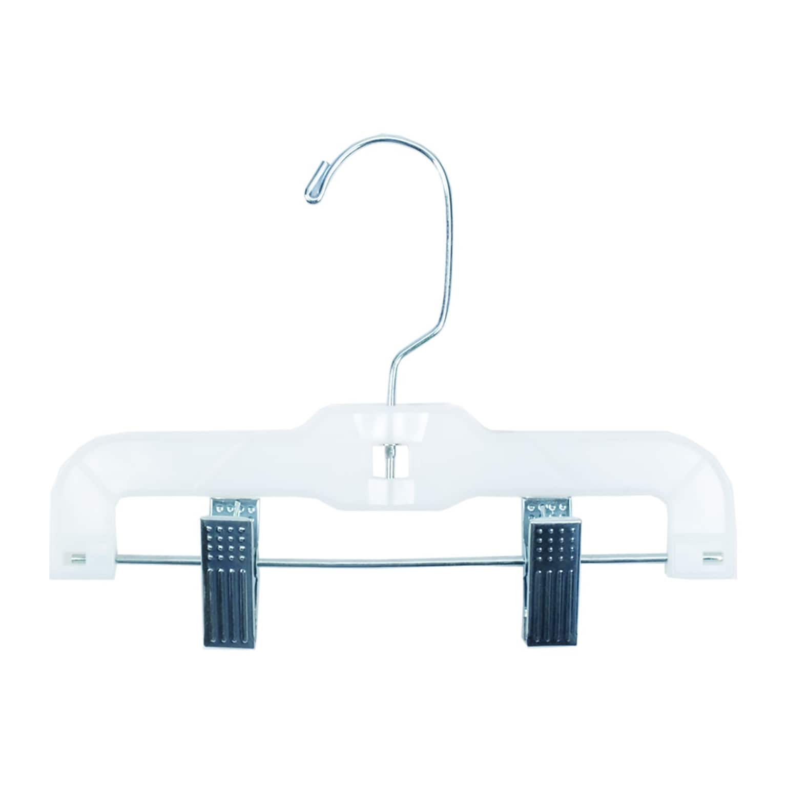 Nahanco 9 Plastic Hi-Impact Super Heavy Weight Hanger, White, 100/Pack (1610RCLH)