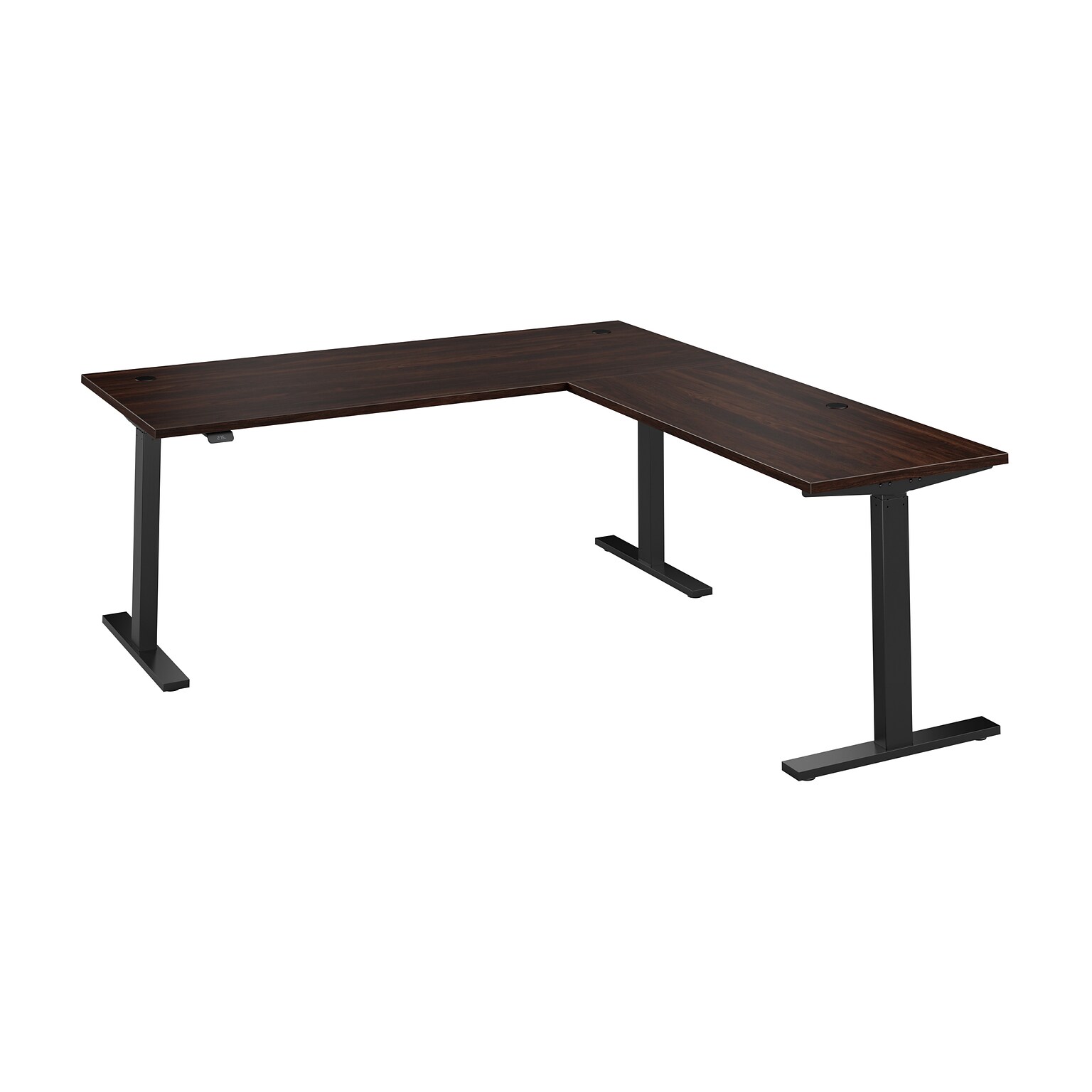 Bush Business Furniture Move 60 Series 72W L Shaped Adjustable Standing Desk, Black Walnut (M6SL7278BWBK)