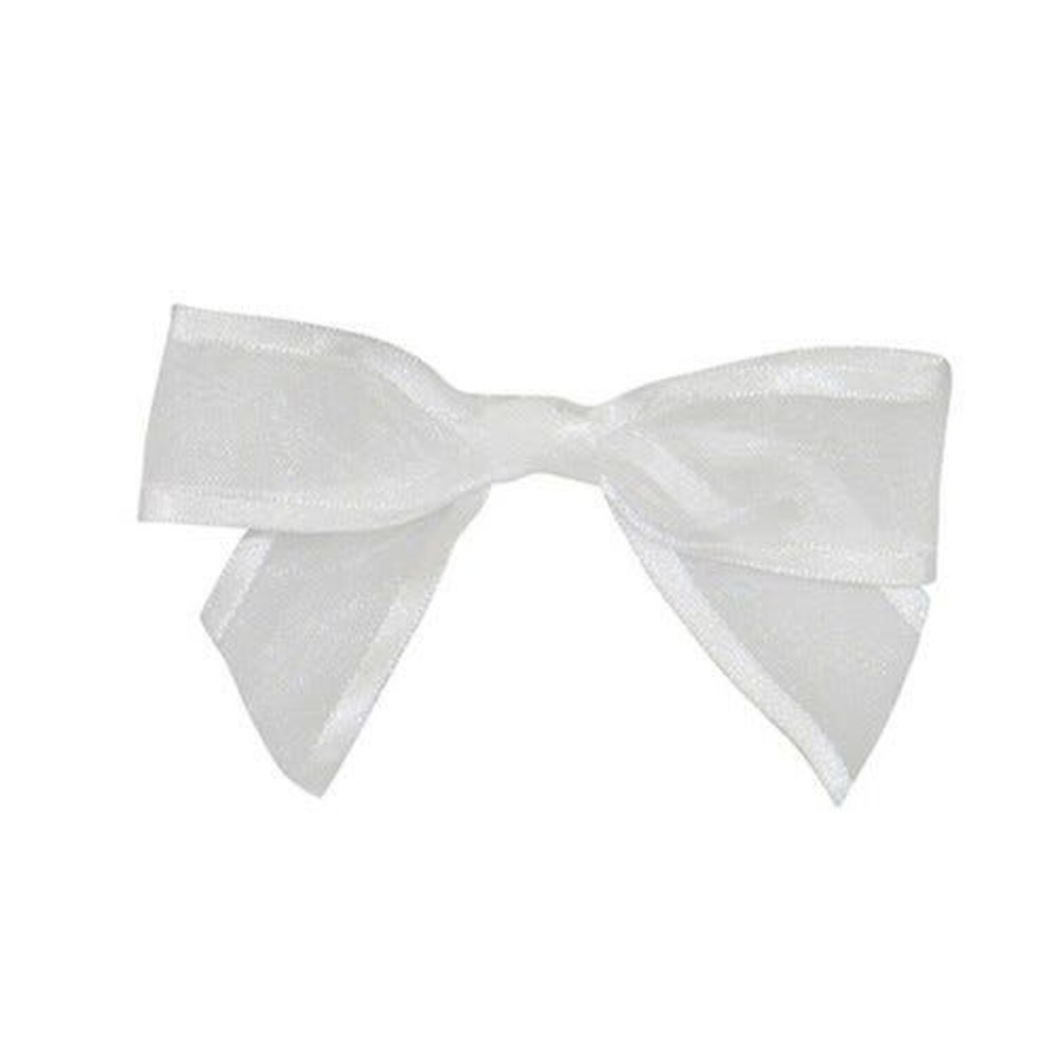 JAM Paper Satin Sheer Bows, White Sheer, 100/Pack (52640349155)