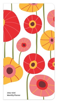 2025 BrownTrout Vintage Blooms 3.5 x 6.5 Monthly Two Year Pocket Planner, Paper Cover, Multicolored (9781975474331)