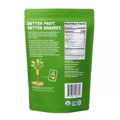 Mavuno Harvest Gluten Free Organic Dried Banana Fruit Snacks, 1 lb. Bag (MAHW-BNNA1LB)