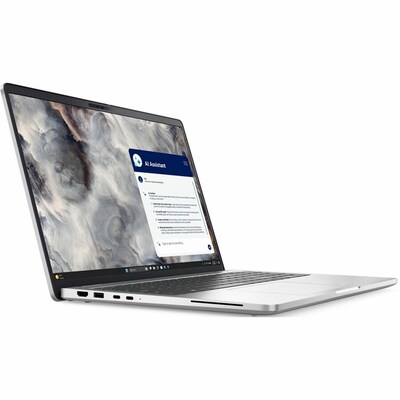 Dell Pro Plus 16 Laptop, Copilot+ PC, Intel Core Ultra 7, 32GB RAM, 1TB SSD, 12 Hour Battery, Windows 11 Pro, Silver (8V43M)