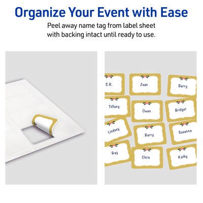 Avery Rectangle Multipurpose Labels, 2-1/3" x 3-3/8", White, 80/Pack (19479370538)