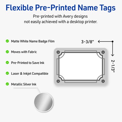 Avery Rectangle Multipurpose Labels, 2-1/3 x 3-3/8, White, 80/Pack (19479370600)