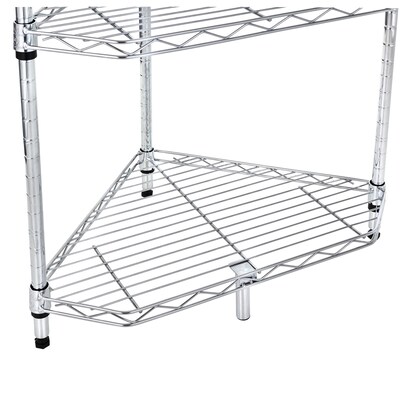 Honey-Can-Do 6-Tier Compact Triangle Corner Shelving Unit, Chrome (SHF-10025)