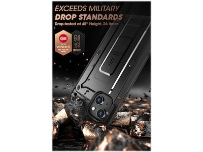 SUPCASE Unicorn Beetle PRO Black Rugged Case for iPhone 14 (SUP-iPhone2021/22-6.1-UBPro-SP-Black)
