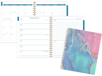 2024-2025 Cambridge Chromatic 8.5" x 11" Academic Weekly & Monthly Planner, Poly Cover, Multicolor (1715-905A-25)