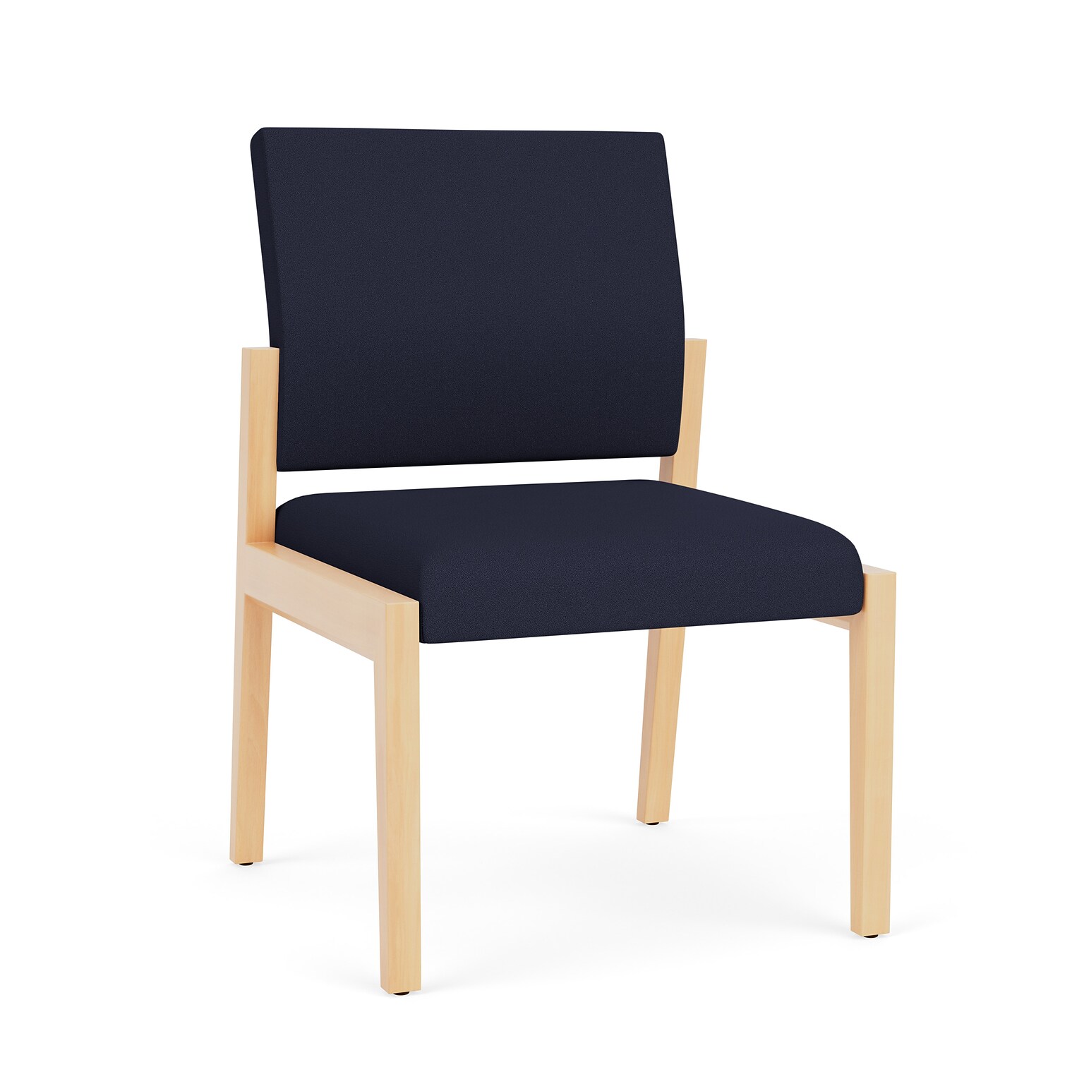 Lesro Brooklyn Fabric Guest Chair, Armless, Open House Navy/Natural (BK1102.WNA-01OHNA)