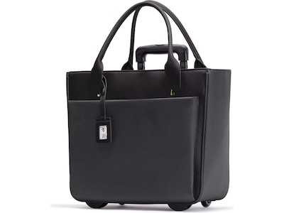 Francine Collection Florence Faux Leather Tote Bag, Black (FLORLRT-01)