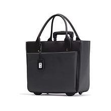 Francine Collection Florence Faux Leather Tote Bag, Black (FLORLRT-01)