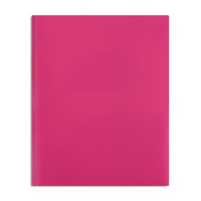 Staples® 2-Pocket Portfolio with Fastener, Pink (55480)