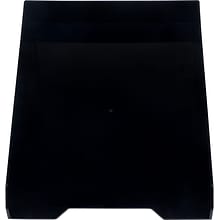 JAM PAPER Stackable Paper Trays, Black, Desktop Document, Letter, & File Organizer Tray, 2/Pack (344