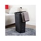Mind Reader 10.57-Gallon Laundry Hamper with Lid, Plastic, Plastic, Black (40HAMP-BLK)
