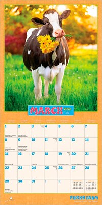 2026 BrownTrout Avanti Funny Farm 7" x 7" Monthly Wall Calendar (9798330707959)