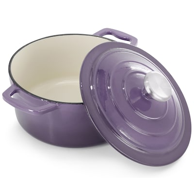Elama Cast Iron 2.7 Qt Dutch Oven, Purple (935124510M)
