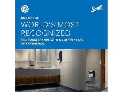 Scott Essential Coreless Twin Jumbo Roll Toilet Paper Dispenser, White (09609)