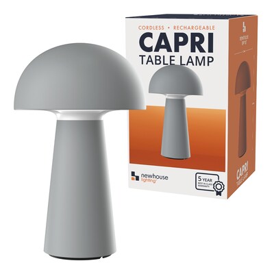 Newhouse Lighting Capri Cordless and Rechargeable Table Lamp, Sage Green (NHTL-CA-GY)