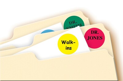 Avery Easy Peel Laser/Inkjet Color Coding Labels, 3/4" Dia, Assorted Colors, 1,008 Labels/Pack (5472)