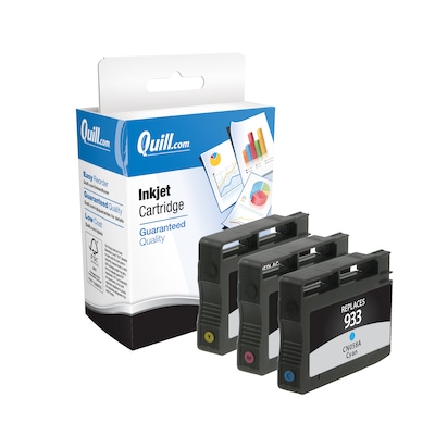 Quill Brand® Remanufactured C/M/Y Standard Yield Inkjet Cartridge Replacement for HP 933, 3/Pack (N9