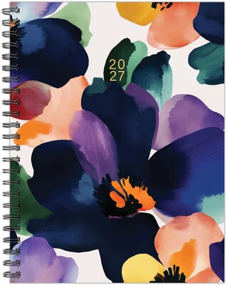 2027 Willow Creek Moody Blooms 6.5 x 8.5 Calendar Year Weekly & Monthly Standard Planner, Assorted Colors (67369)