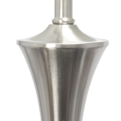 Lalia Home Perennial 62"/27.25" Brushed Nickel Three-Piece Floor/Table Lamp Set with Tapered Shades (LHS-1008-BN)