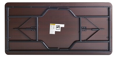Quill Brand® Folding Table, 48"L x 24"W, Walnut (27095/51256)