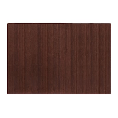 Anji Mountain Deluxe Bamboo Carpet & Hard Floor Chair Mat, 48 x 72, Dark Cherry (AMB24015W)