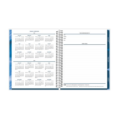 2027 Blue Sky Livewell 7" x 9" Calendar Year Weekly & Monthly Planner, Plastic Cover, Navy (161836)