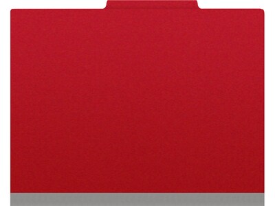 Medical Arts Press Pressboard Classification Folder, 1-Divider, 2 Expansion, Letter Size, Deep Red, 10/Box (DV-T42-14-3DRD-PKT)