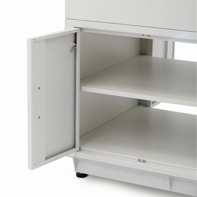 Viva Comfort Adjustable Exam Table with Stirrups & Storage, 500 lbs. Capacity, Blue (ADI996-09-SSU2-BLU-MK)