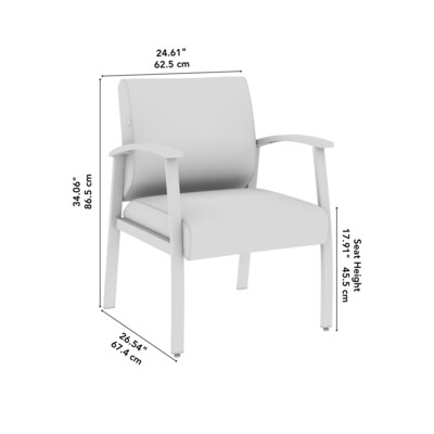Bush Business Furniture Arrive Vinyl Guest Chair, Light Gray (CH3901GVL-03)
