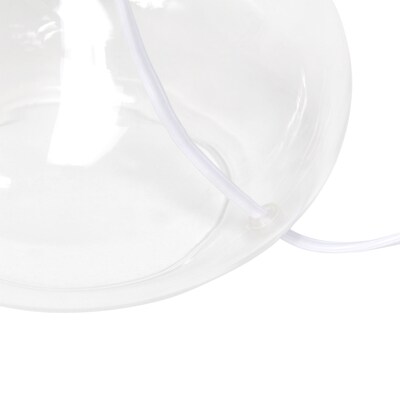 Simple Designs Glass Raindrop Table Lamp Fabric Shade, Clear with White Shade (LT2063-CLW)