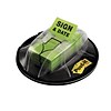 Post-it® Sign & Date Message Flags, .94 Wide, Green, 200 Flags/Pack (680-HVSD)
