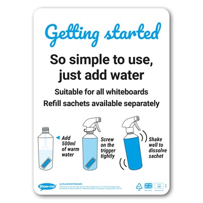 Show-me Refillable Dry Erase Board Cleaner, 16.9 fl. oz., 6/Pack (EPTWCE500X6)