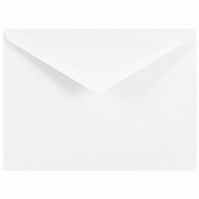 JAM Paper A2 Booklet Envelope 4 3/8 x 5 3/4, White, 100/Pack (4023206d)