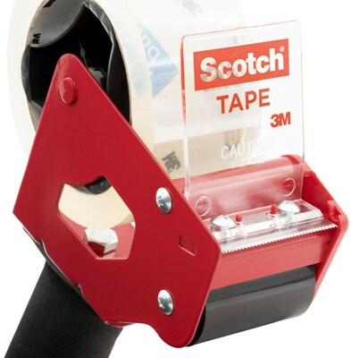 Scotch Commercial Grade Packaging Tape with Dispenser, 1.88" x 54.6 yds., Clear, 2/Pack (3750-2-ST)