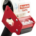Scotch Commercial Grade Packaging Tape with Dispenser, 1.88 x 54.6 yds., Clear, 2/Pack (3750-2-ST)