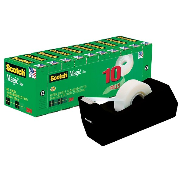 Scotch® Magic™ Invisible Tape, 10 Rolls & Scotch® Desktop Tape