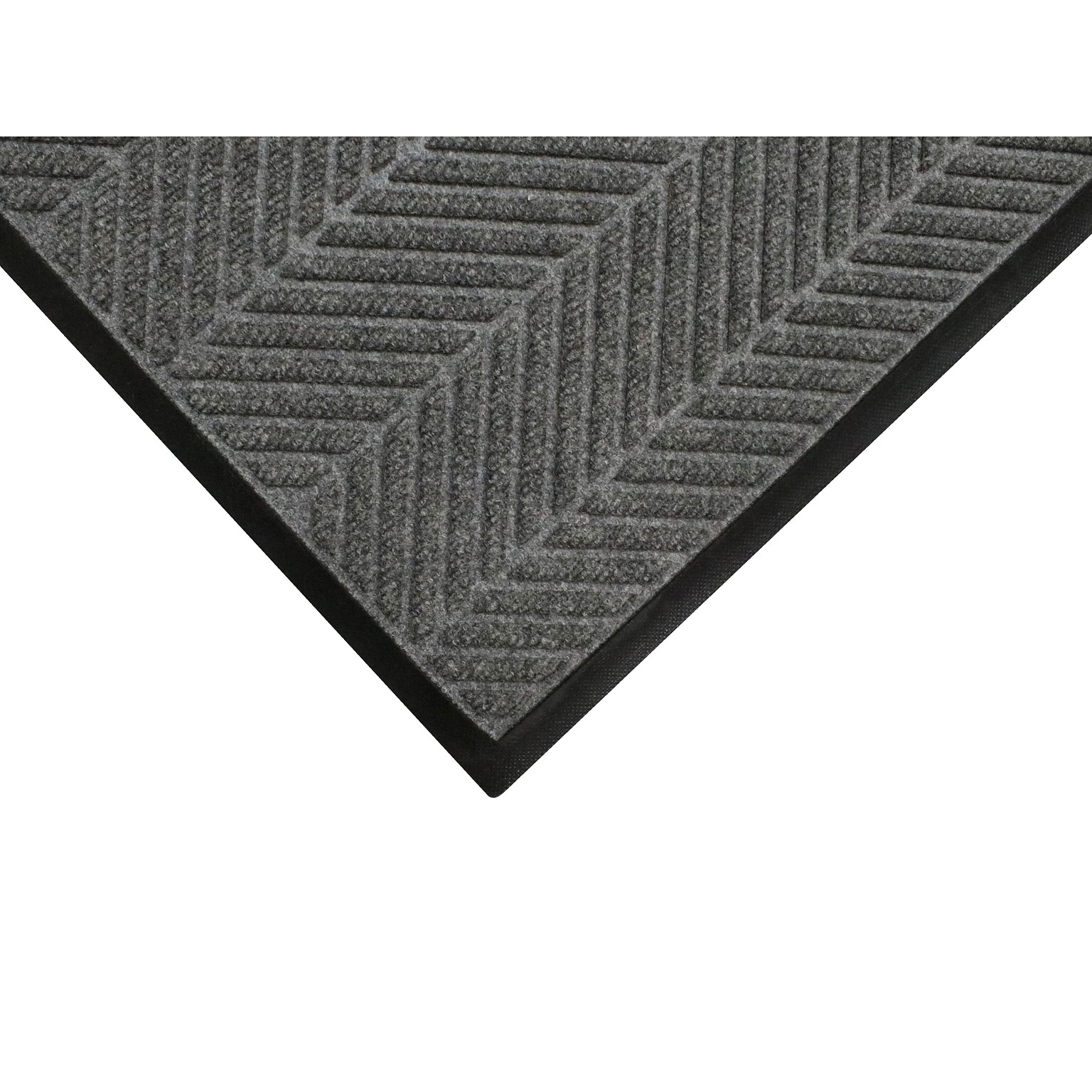 M + A Matting WaterHog Max Herringbone Classic Commercial Wiper/Scraper Entrance Floor Mat, 6 x 20, Grey Ash (224073620070)