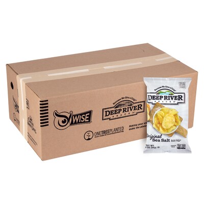 Deep River Snacks Original Sea Salt Kettle Cooked Potato Chips, 2 oz., 24/Box (220-02561)