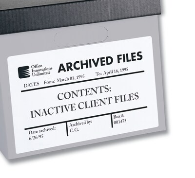 Avery Durable Laser Identification Labels, 5" x 8 1/8", White, 100 Labels Per Pack (6579)