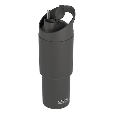 ASOBU Cosmic Stainless Steel Double Wall Insulated Water Bottle, 32 oz., Black, (ADNABF77BK)