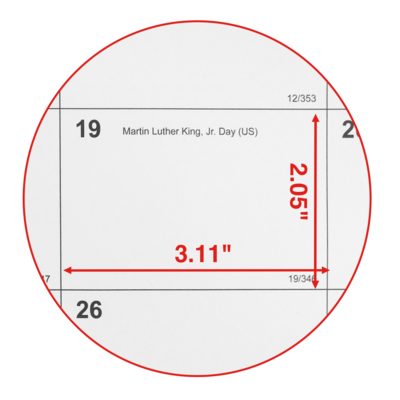 2026 Staples 22" x 17" Monthly Desk Pad Calendar, Unlined, Black/White (ST58448-26)