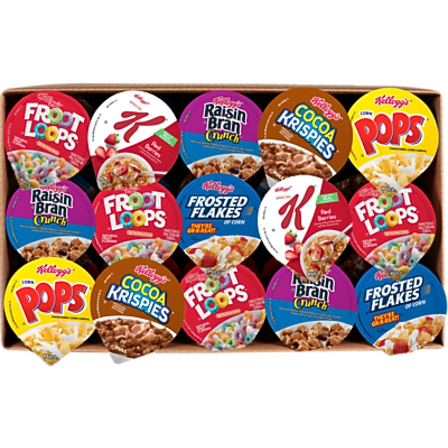 Kelloggs Variety Pack Cereal Cups, 1.91 oz., 60 Packs/Carton (38000-12611)